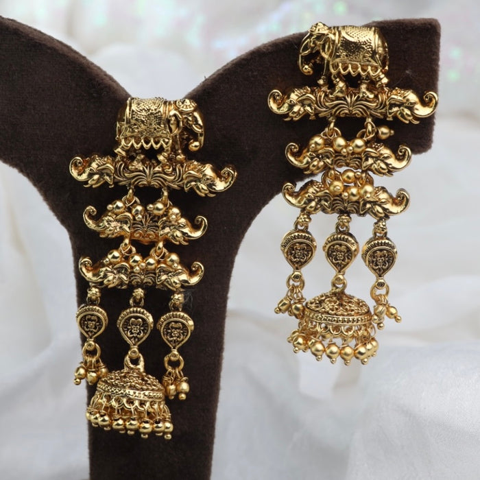 Antique gold jumka earrings 1241011