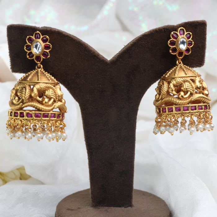 Antique gold jumka earrings 1241012