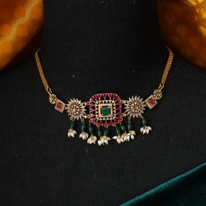 Antique choker necklace with earrings 17710