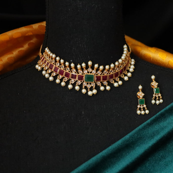 Antique  choker necklace with earrings 17699