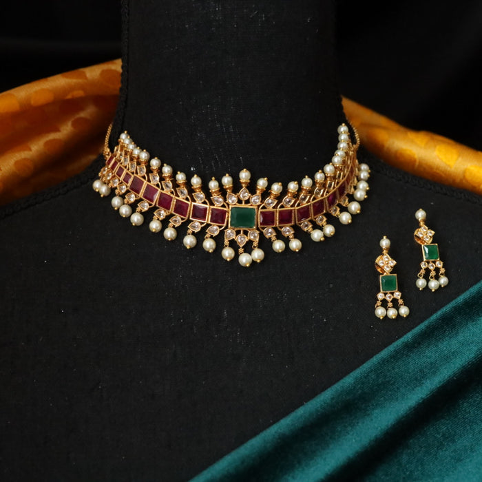 Antique  choker necklace with earrings 17699
