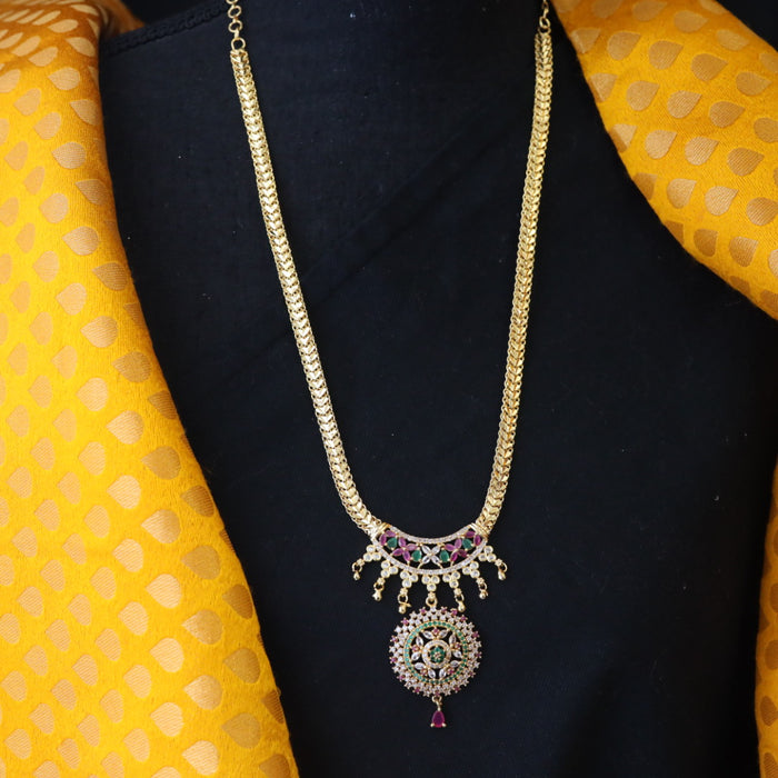 Heritage gold plated padakam long necklace 1655