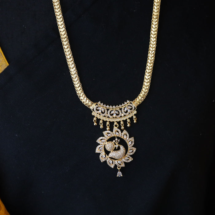 Heritage gold plated padakam long necklace 16745