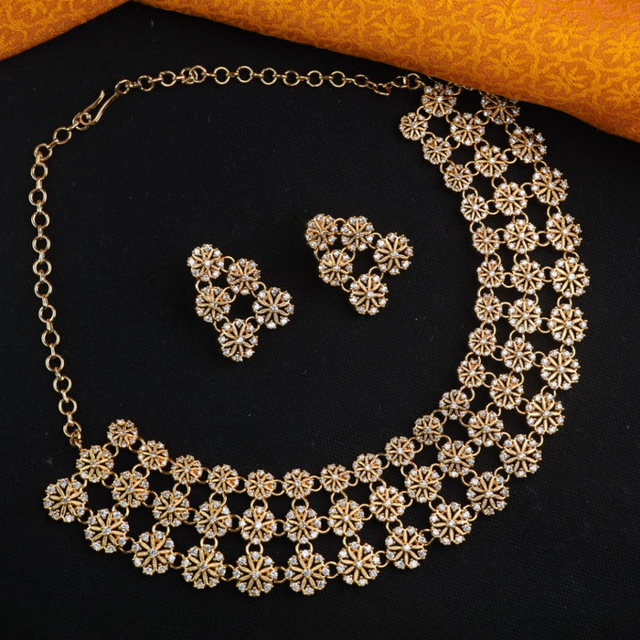 Heritage gold plated short necklace 14580