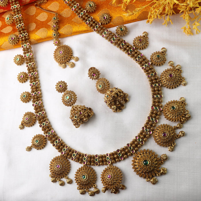 Antique long necklace and earrings  13471