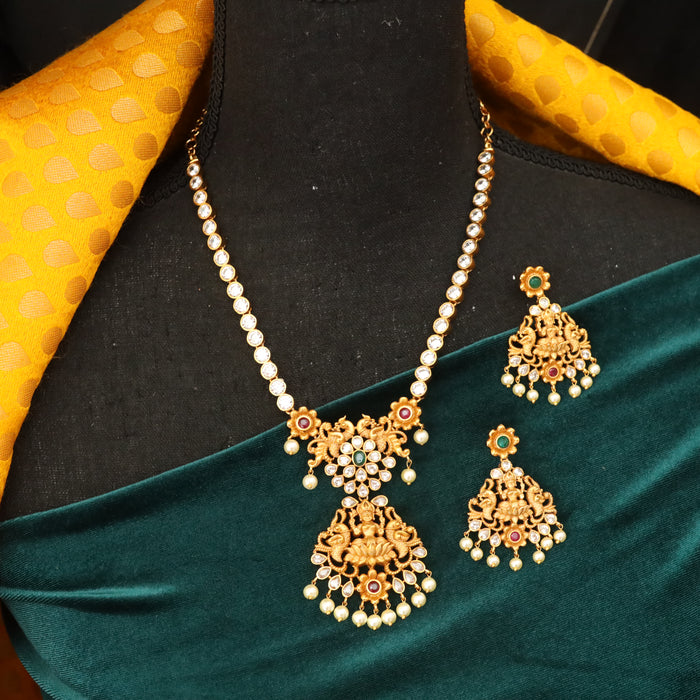 Antique short necklace and earrings  24655