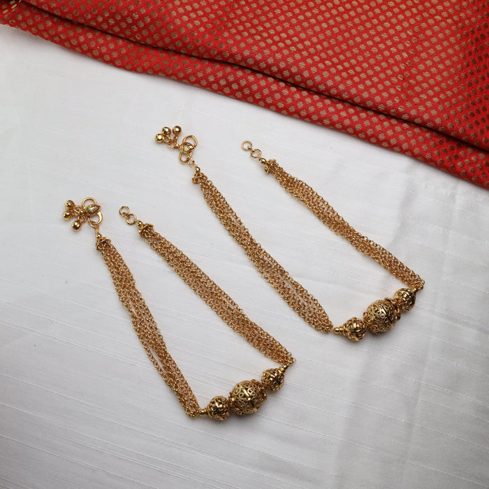 Gold plated traditional anklets / payal 655