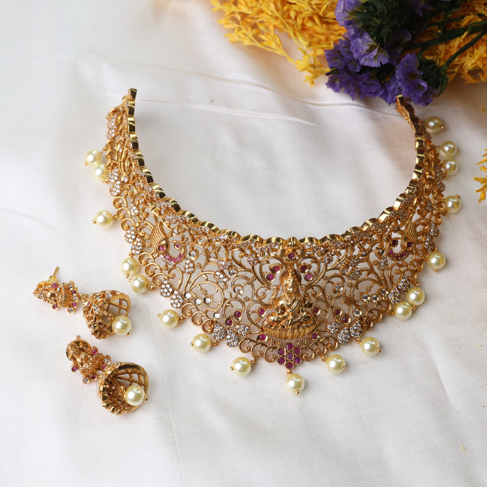 Antique choker necklace and earring 14165