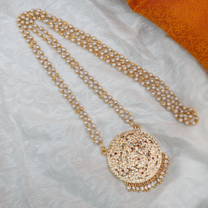 Heritage gold plated padakam long chain 14582