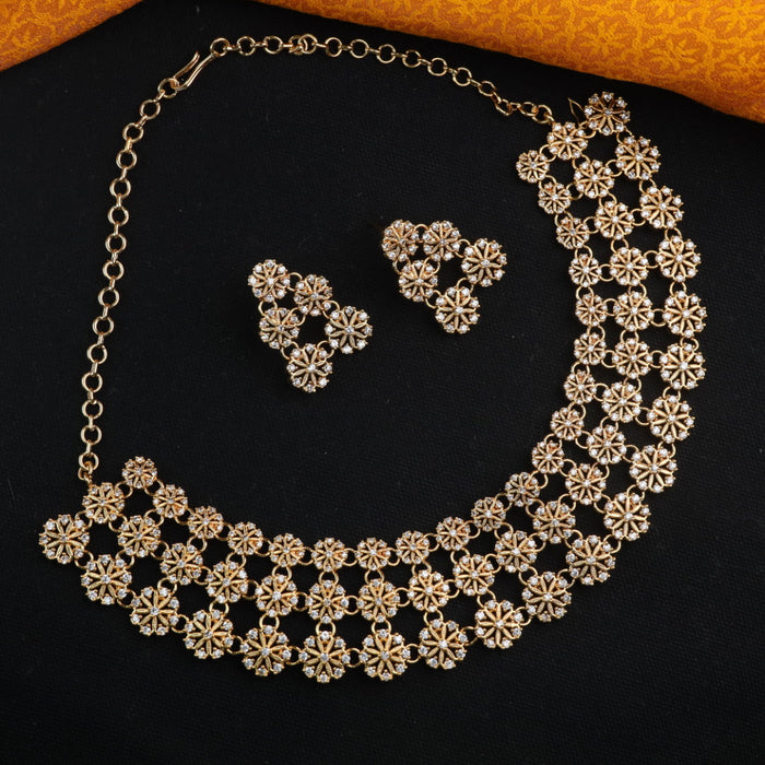 Heritage gold plated short necklace 14580