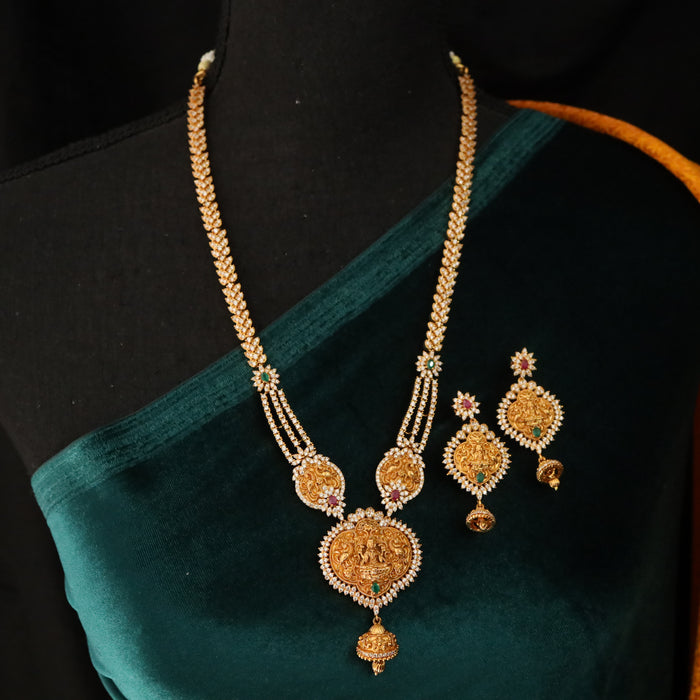 Antique long necklace and earrings 16772