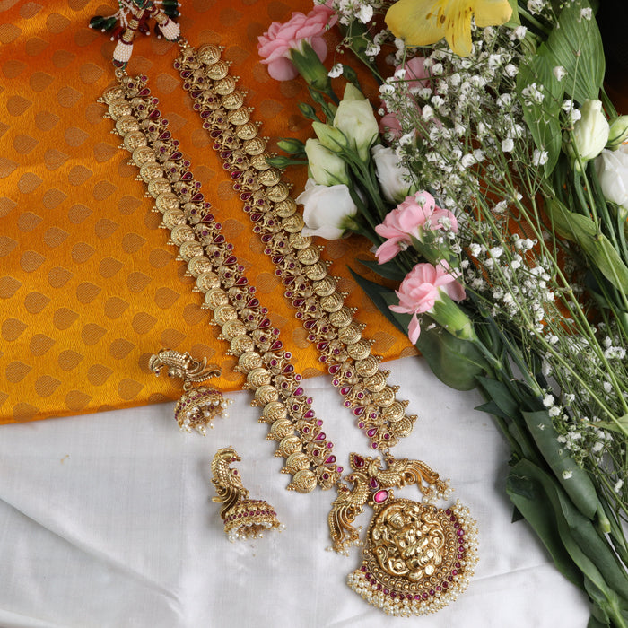 Antique long necklace and earrings 15715