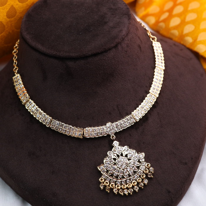 Heritage gold plated short necklace 12452