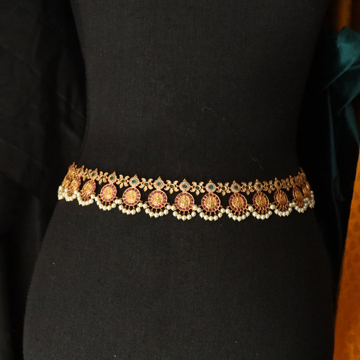 Antique gold and pearl waistchain 10105