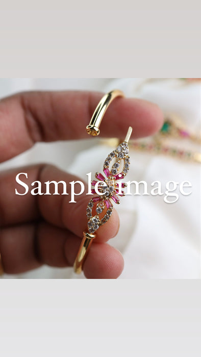 Gold plated simple bangle 008