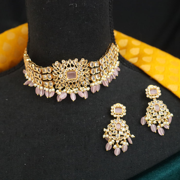 Antique choker necklace and earring  16918