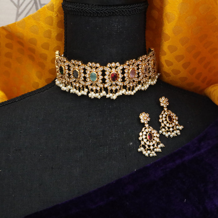 Antique choker necklace and earrings 14184