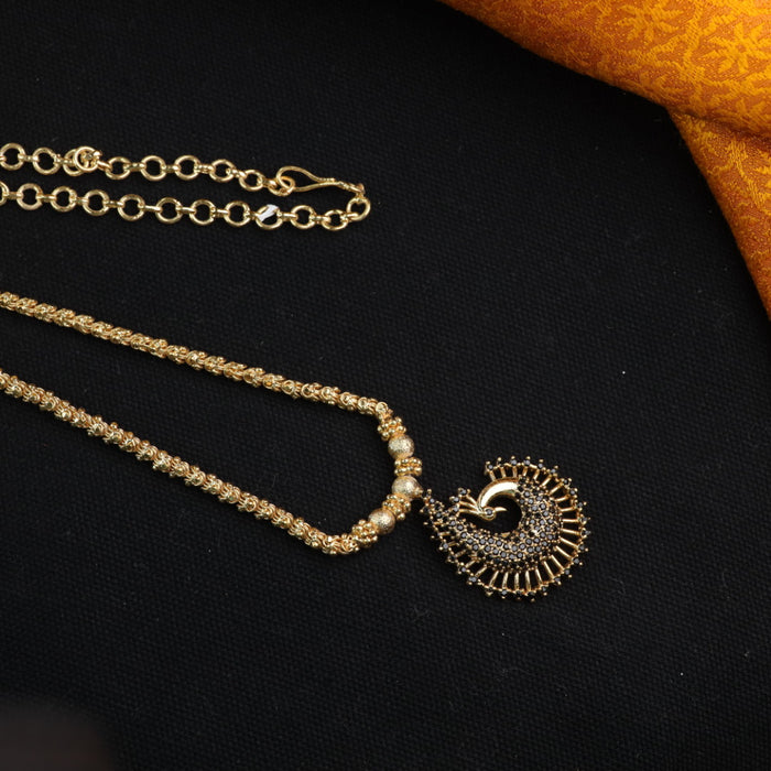 Heritage gold plated long necklace 14581