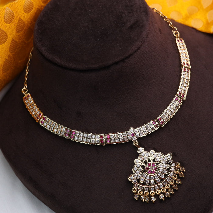 Heritage gold plated short necklace 12457