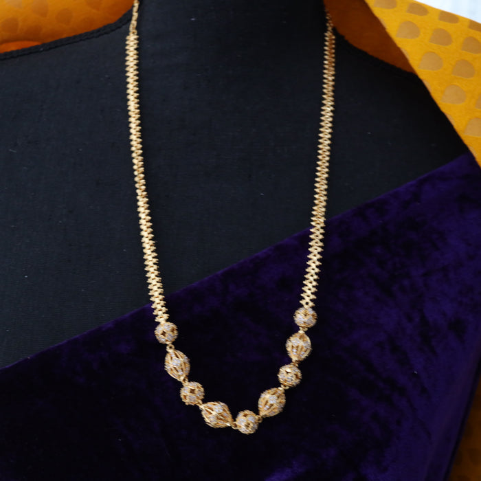 Heritage gold plated long necklace 14599