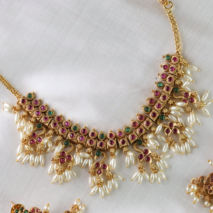 Antique choker necklace and earring 1804