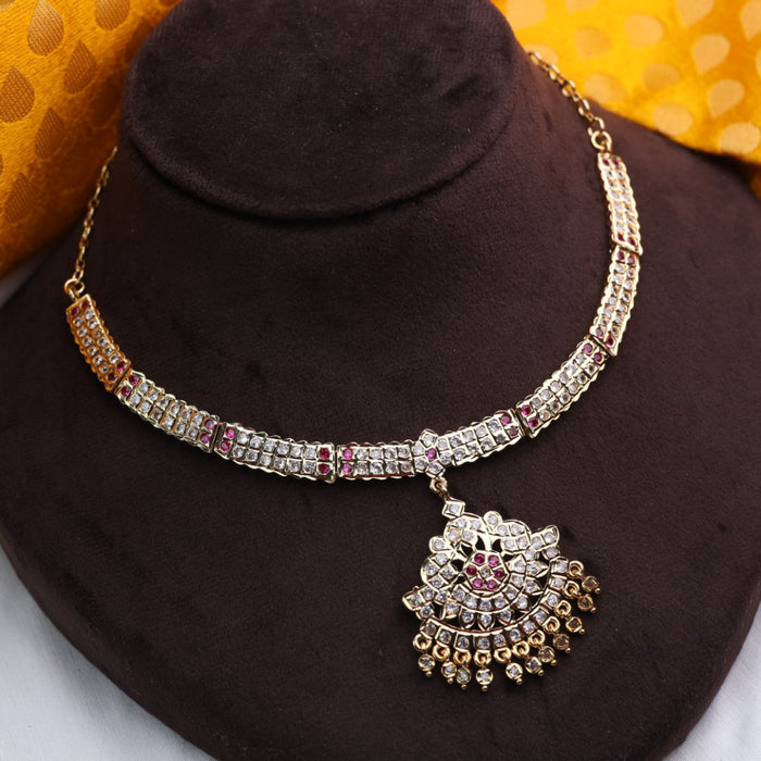 Heritage gold plated short necklace 12457