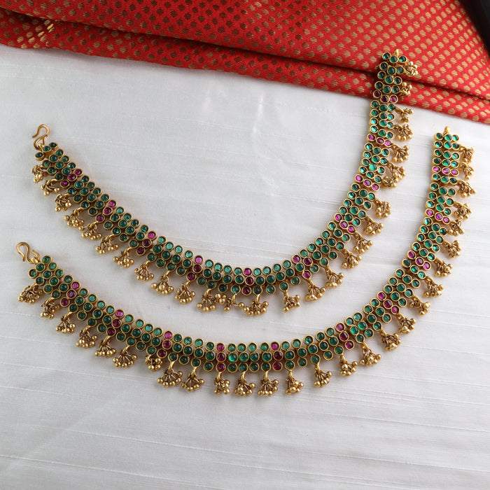 Gold plated traditional anklets / payal 664