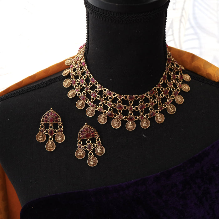 Antique choker necklace and earrings 134554