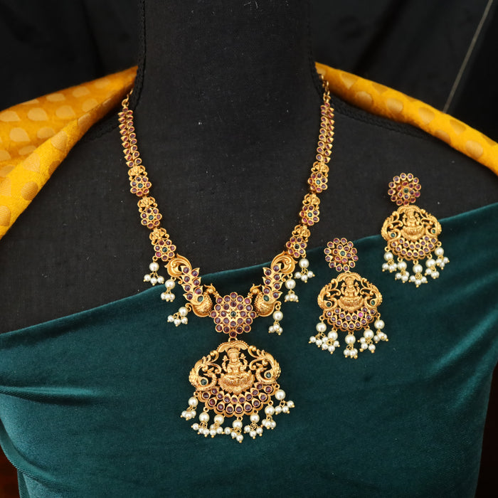 Antique short necklace and earrings 16690