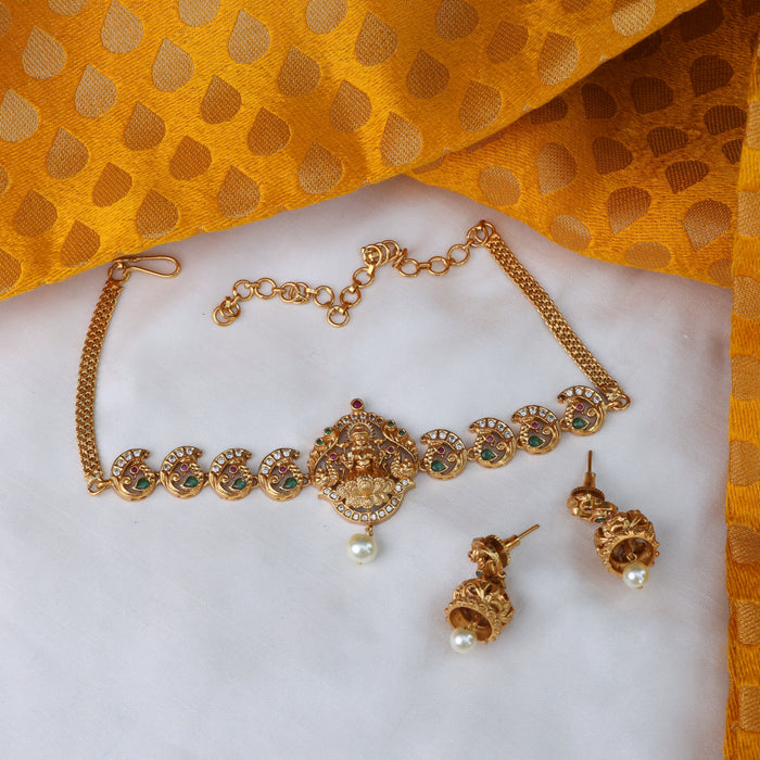 Antique choker necklace and earrings 15703