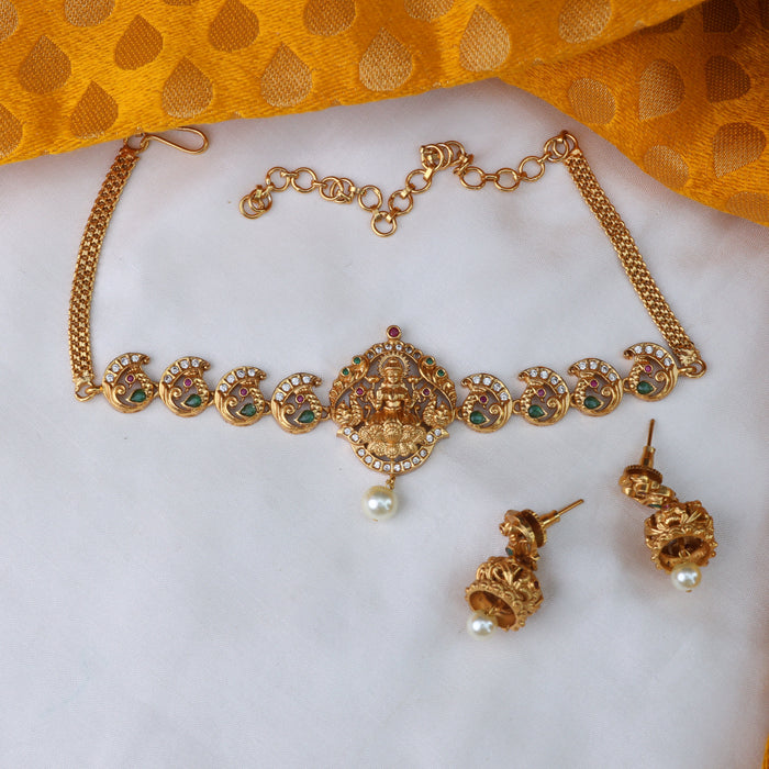 Antique choker necklace and earrings 15703