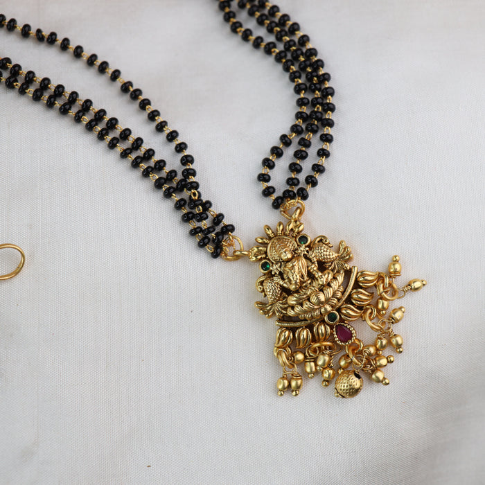 Antique black pearl pendant chain 16724