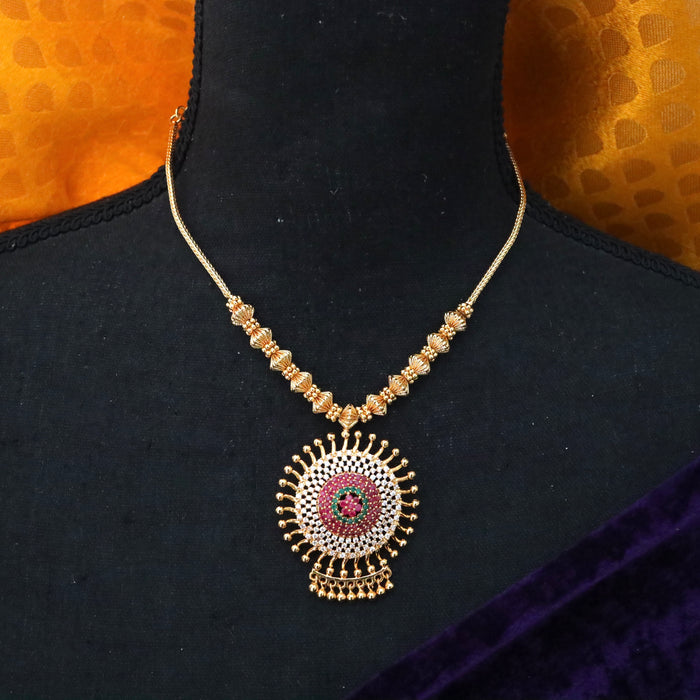Heritage gold plated short necklace 14584