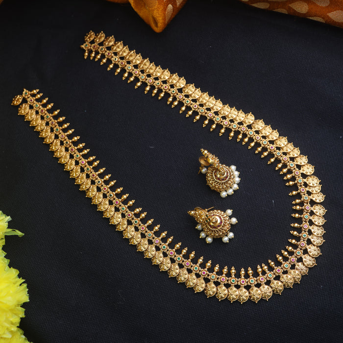 ANTIQUE LONG NECKLACE & EARRING 15570