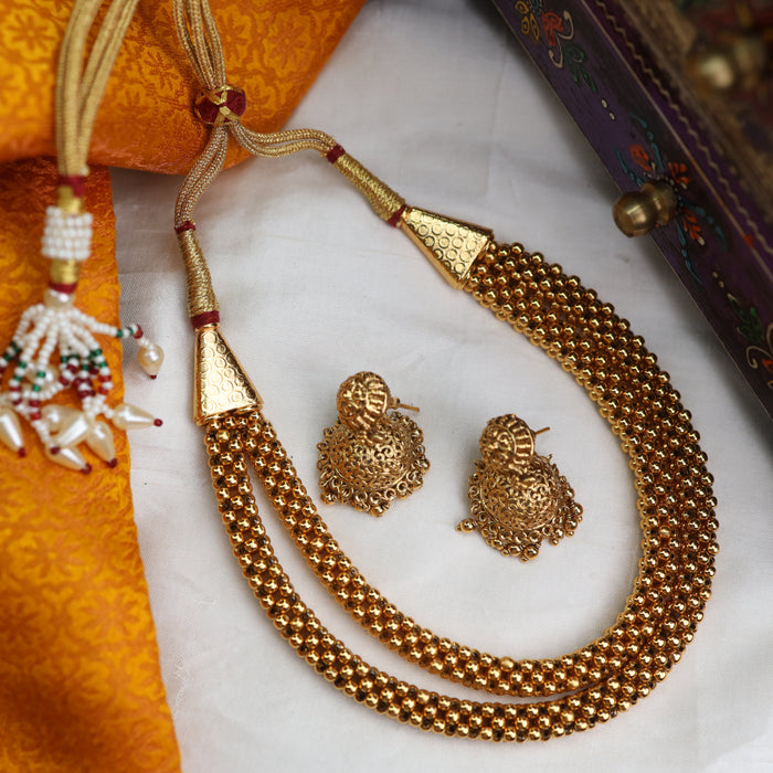Antique short necklace and earrings 15693