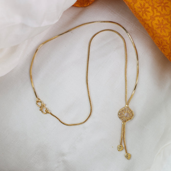 Heritage gold plated short necklace 24647