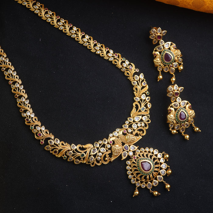 ANTIQUE LONG NECKLACE & EARRING 15714