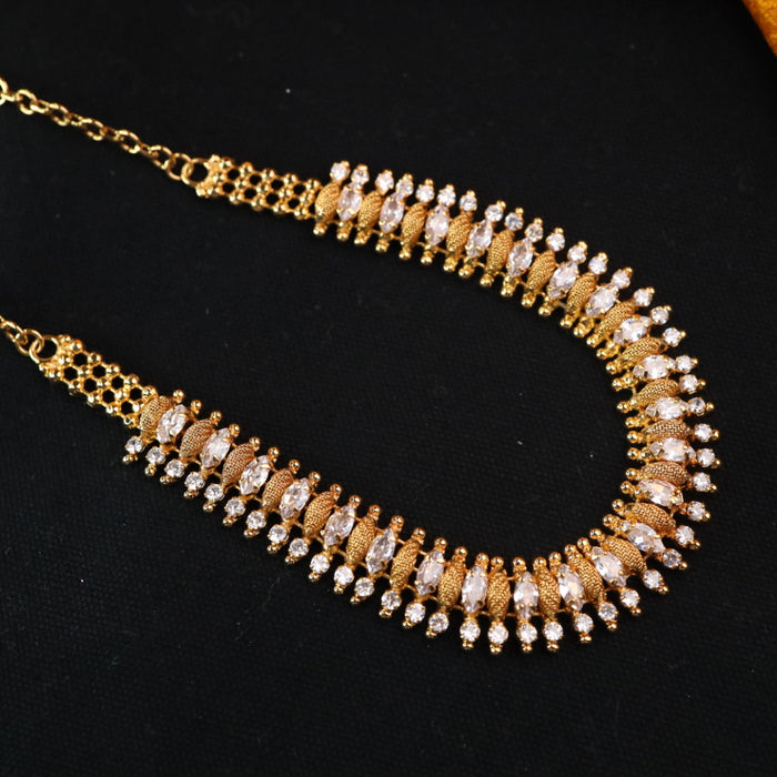 Heritage gold plated short necklace 14854