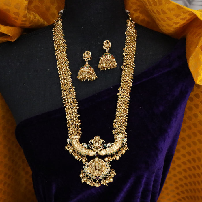 Antique long necklace and earring 14178