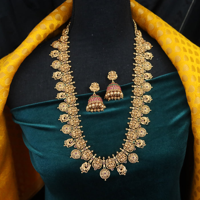Antique long necklace with earrings 16690