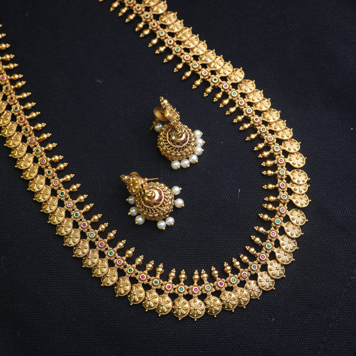ANTIQUE LONG NECKLACE & EARRING 15570