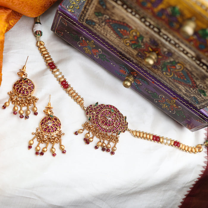 Antique choker necklace and earrings