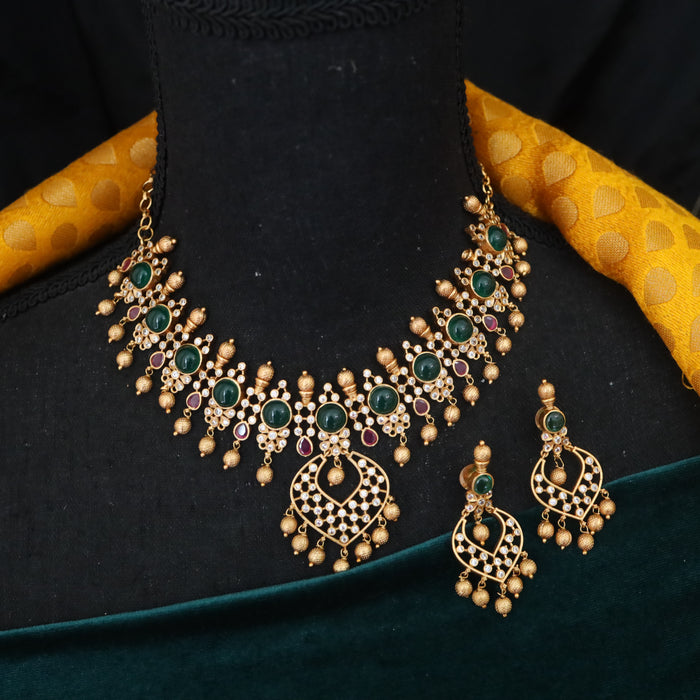 Antique choker necklace with earrings 15706