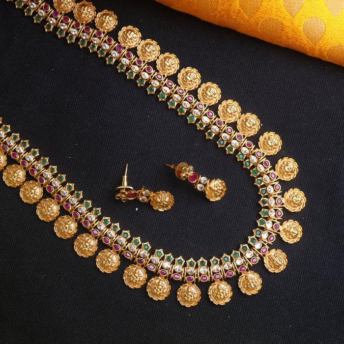 ANTIQUE LONG NECKLACE & EARRING 15565