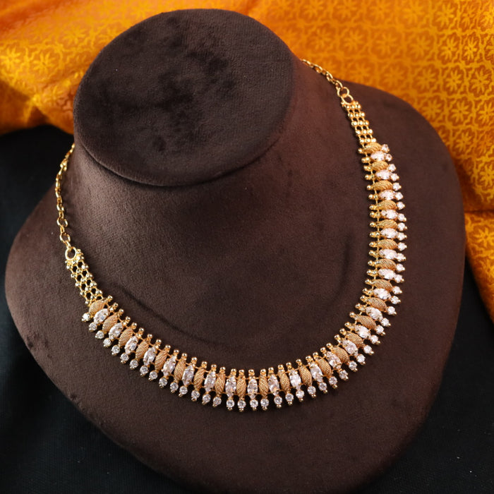 Heritage gold plated short necklace 14854