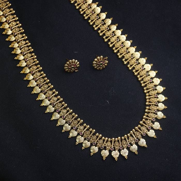 Antique long necklace and earrings 15573