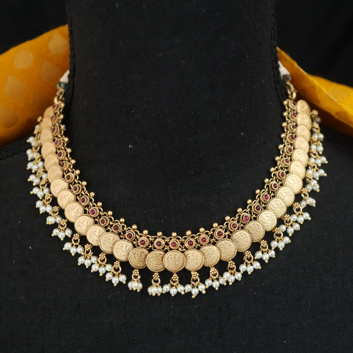 Antique short necklace and earrings 16401