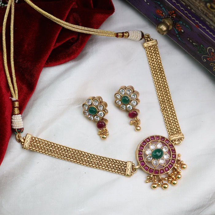 Antique choker necklace and earrings 15667