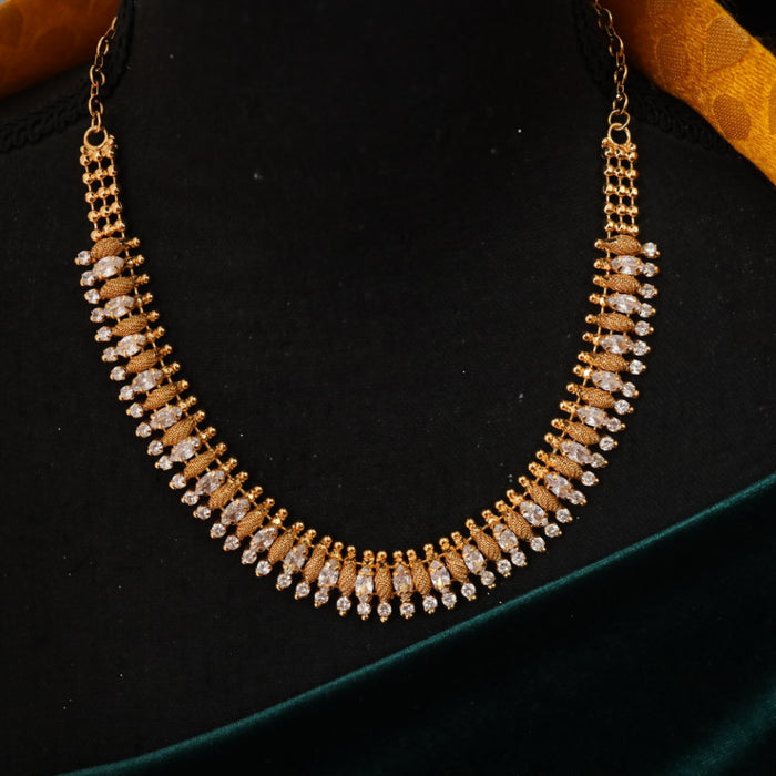 Heritage gold plated short necklace 14854