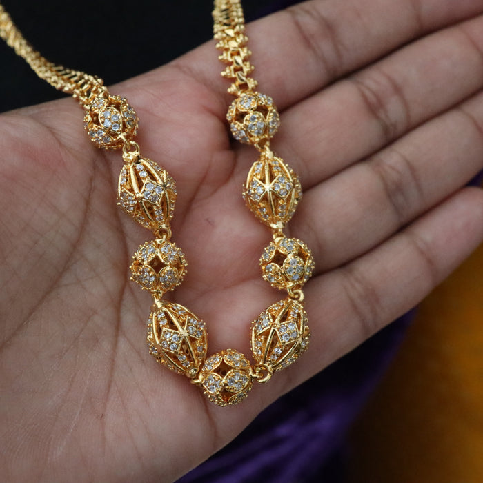 Heritage gold plated long necklace 14599